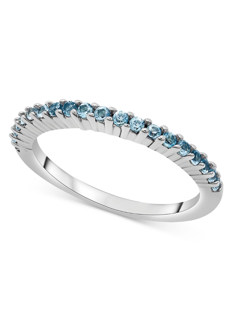 Macy's Sterling Silver Blue Topaz Pavé Band